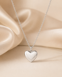 Silver-Tone Heart Pendant Necklace