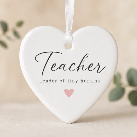 Teacher Ceramic Hanging Heart